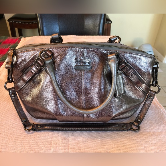 Coach Handbags - Coach Metallic Brown Handbag